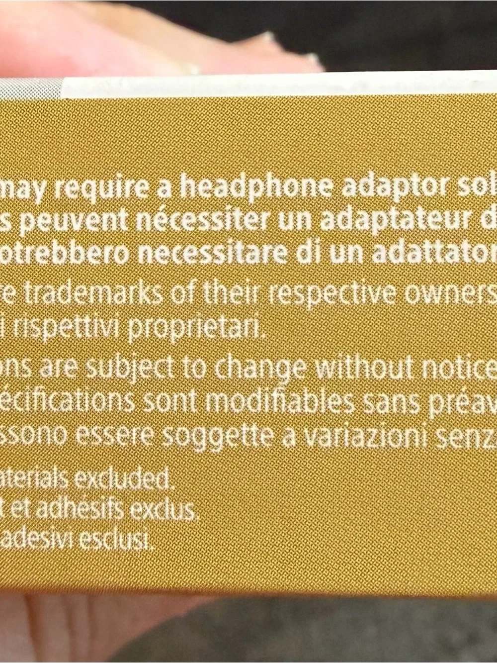 Sony In-Ear Earbuds in Gold and Black